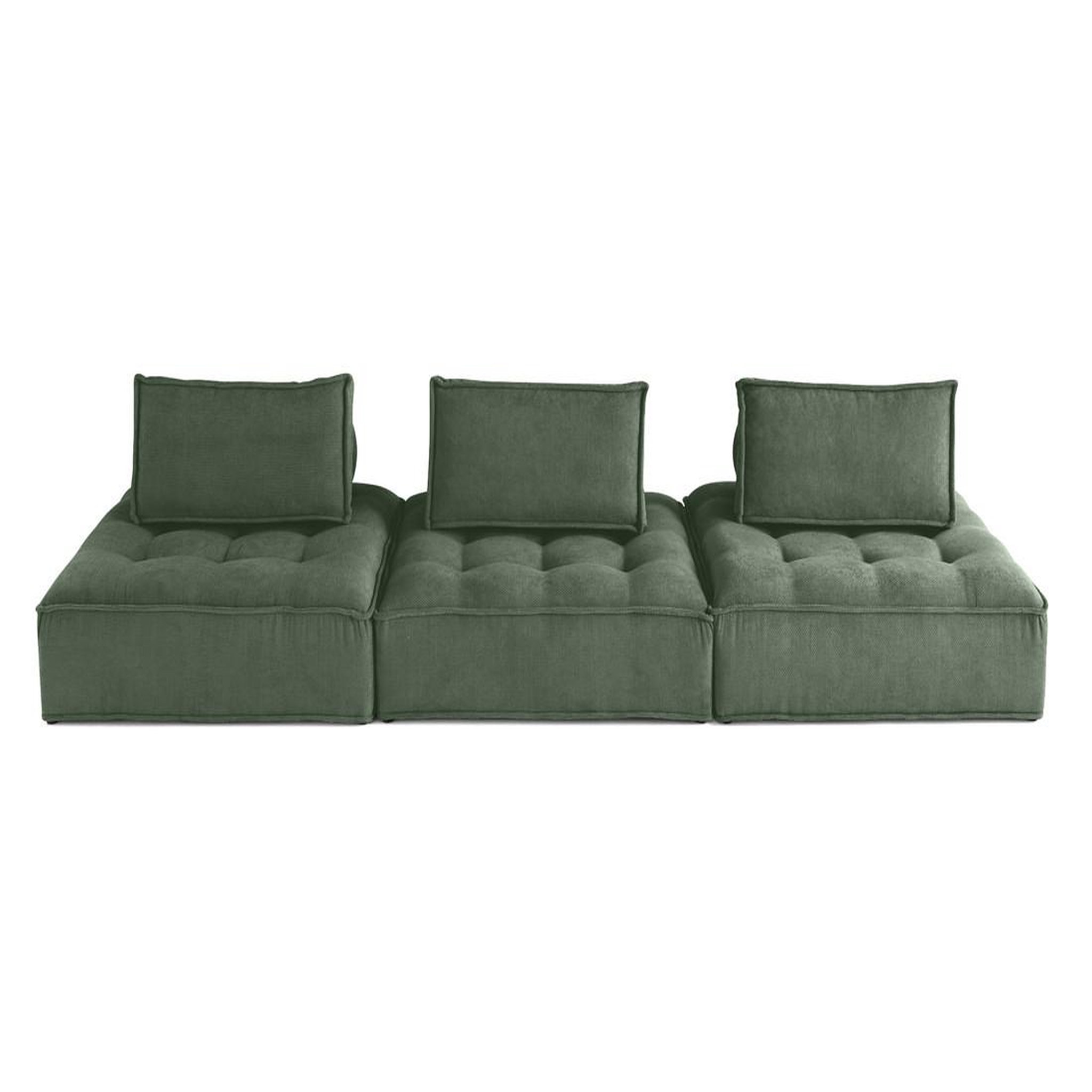Voir la diapositive 1 : LISA DESIGN Marisol - canapé modulable droit 3 places - velours texturé
