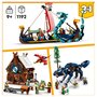 LEGO Creator 31132 La bateau viking et le serpent de Midgard, jouet à construire