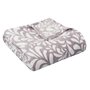 ACTUEL Plaid, couvre-lit, jeté de canapé fantaisie motifs feuillages 280 g/m²