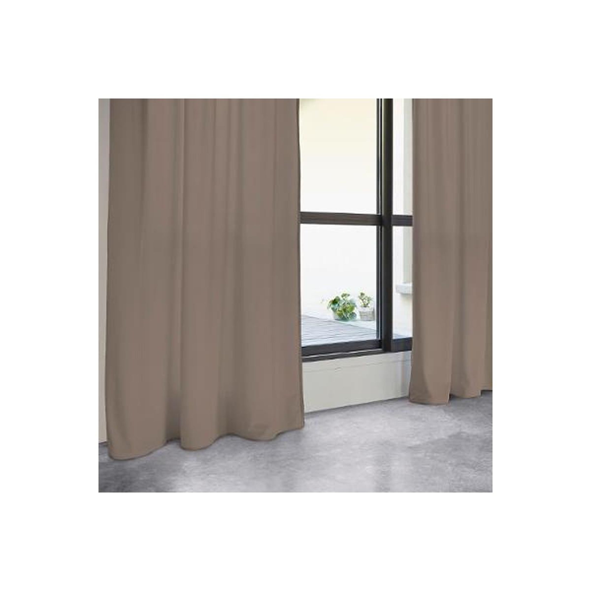 Voir la diapositive 4 : ATMOSPHERA Rideau tamisant  lilou  140x260cm taupe