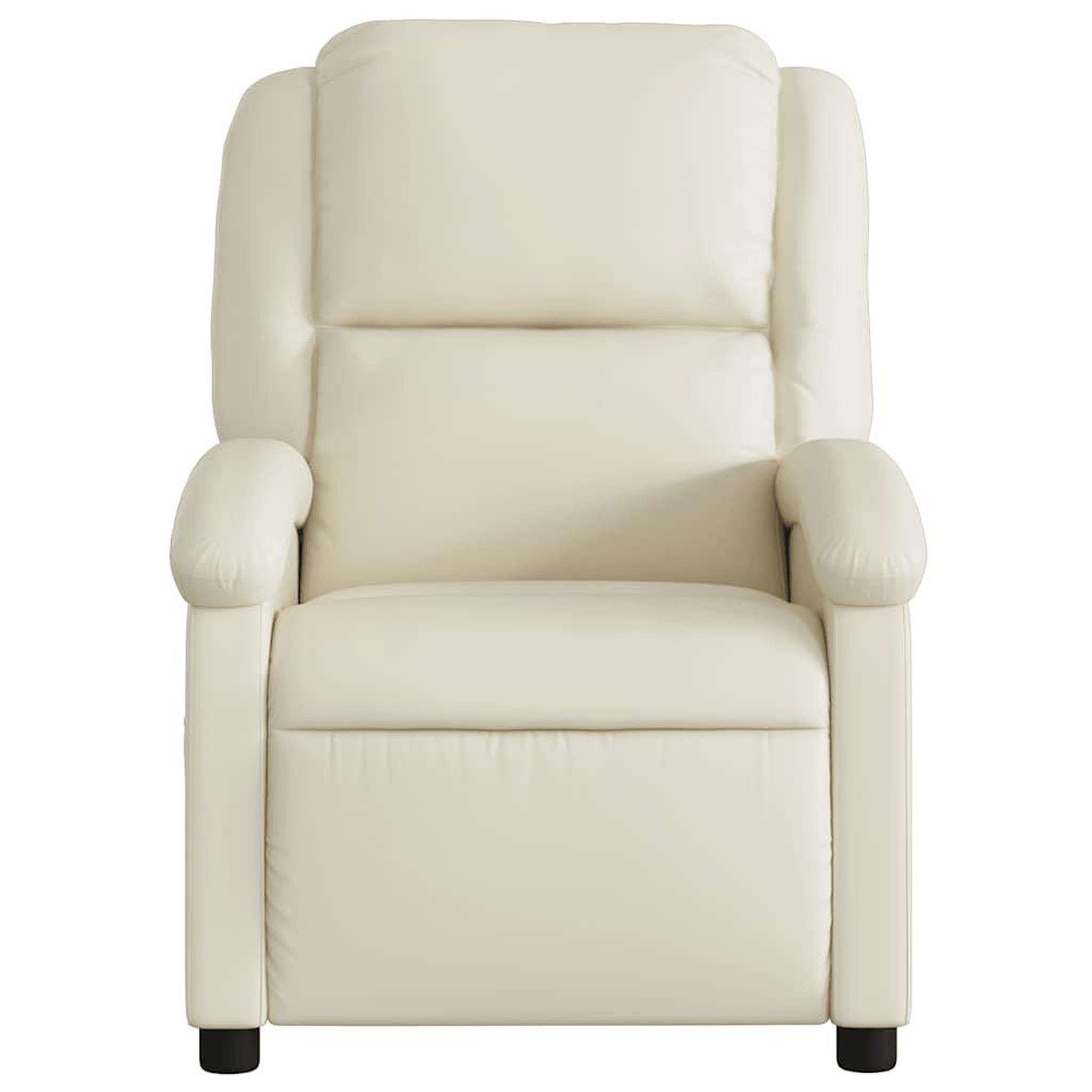 Voir la diapositive 4 : VIDAXL Fauteuil inclinable Creme Similicuir