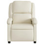 Voir la diapositive 4 : VIDAXL Fauteuil inclinable Creme Similicuir