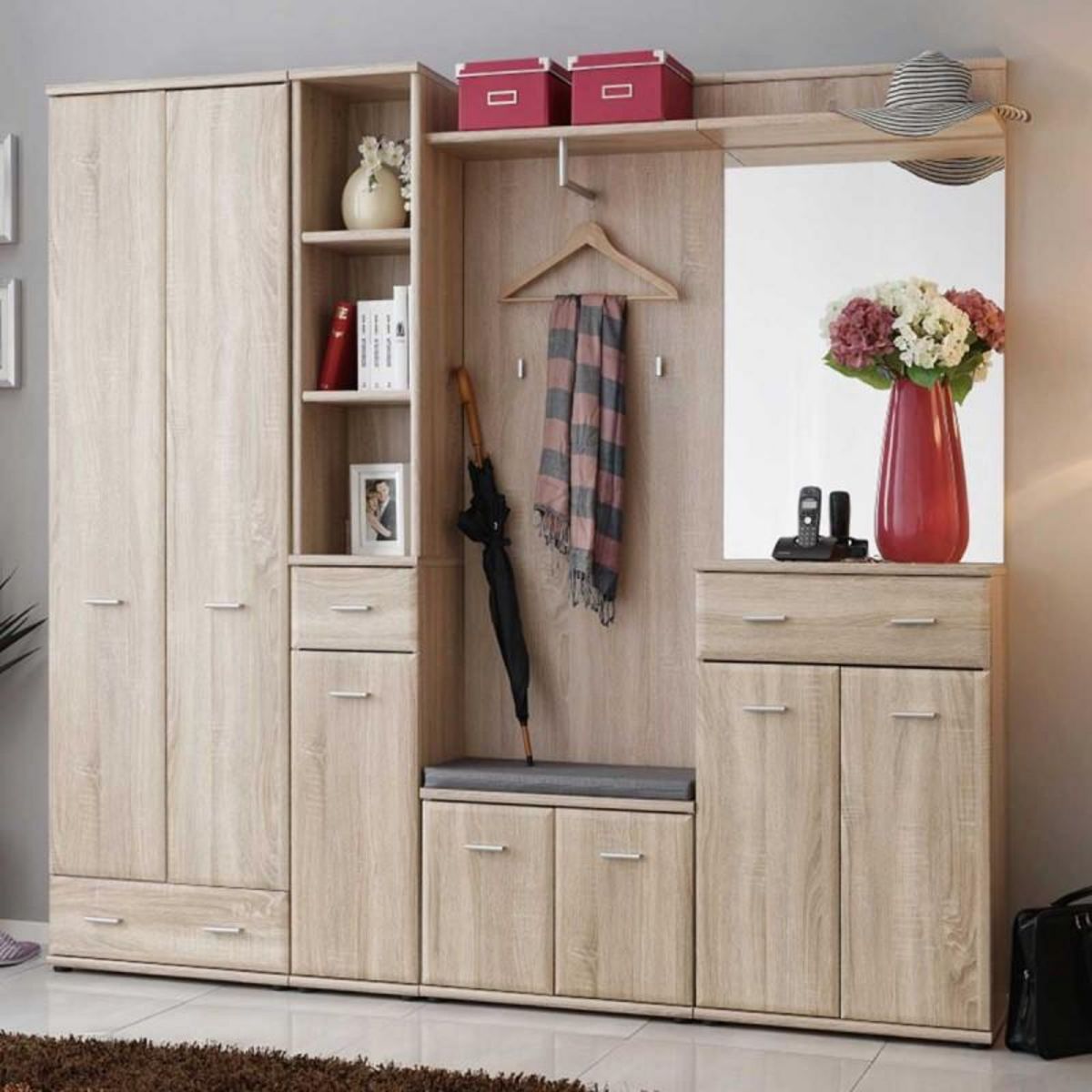 Paris Prix Ensemble Vestiaire 7P  ARMARIO IV  203cm Chêne