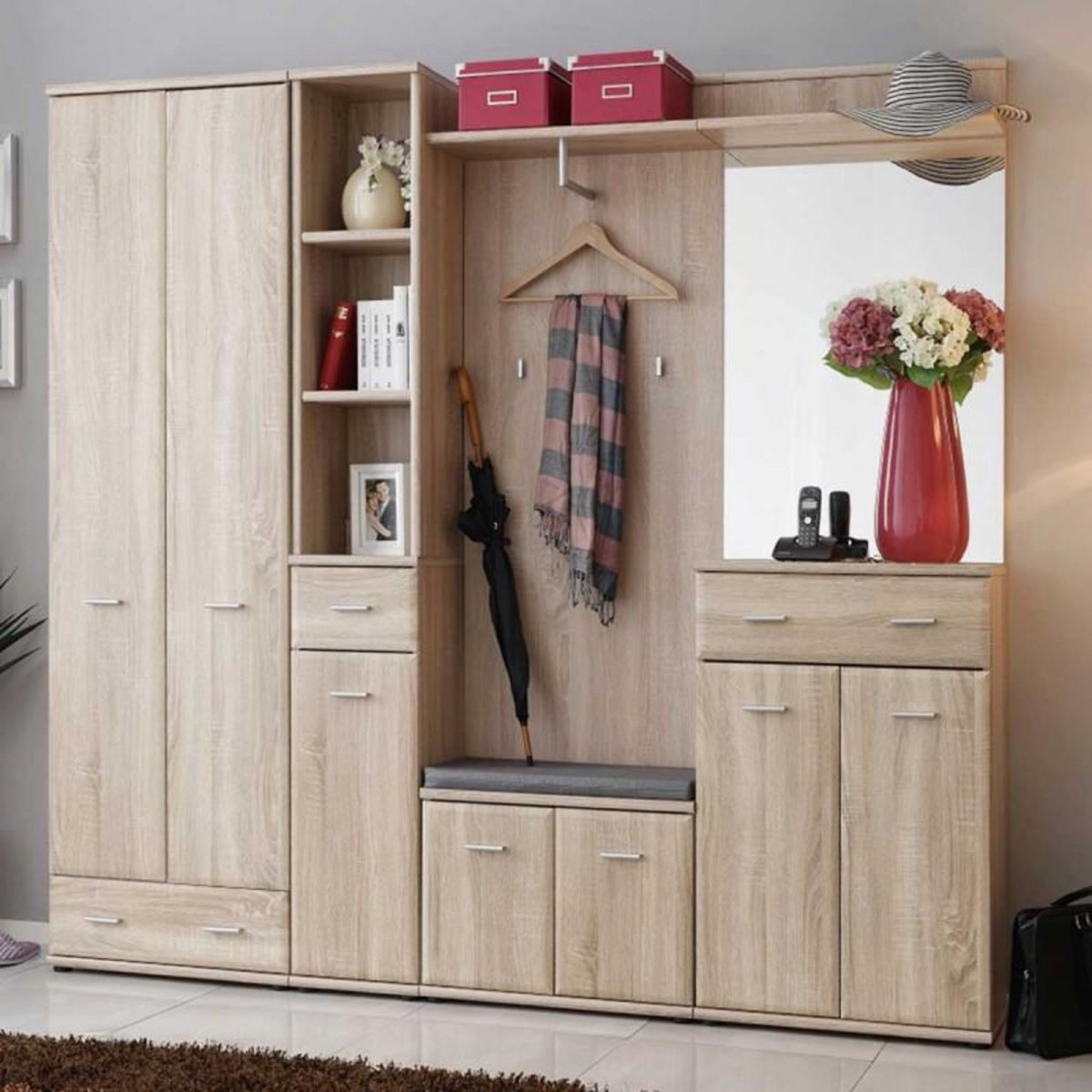 Paris Prix Ensemble Vestiaire 7P  ARMARIO IV  203cm Chêne