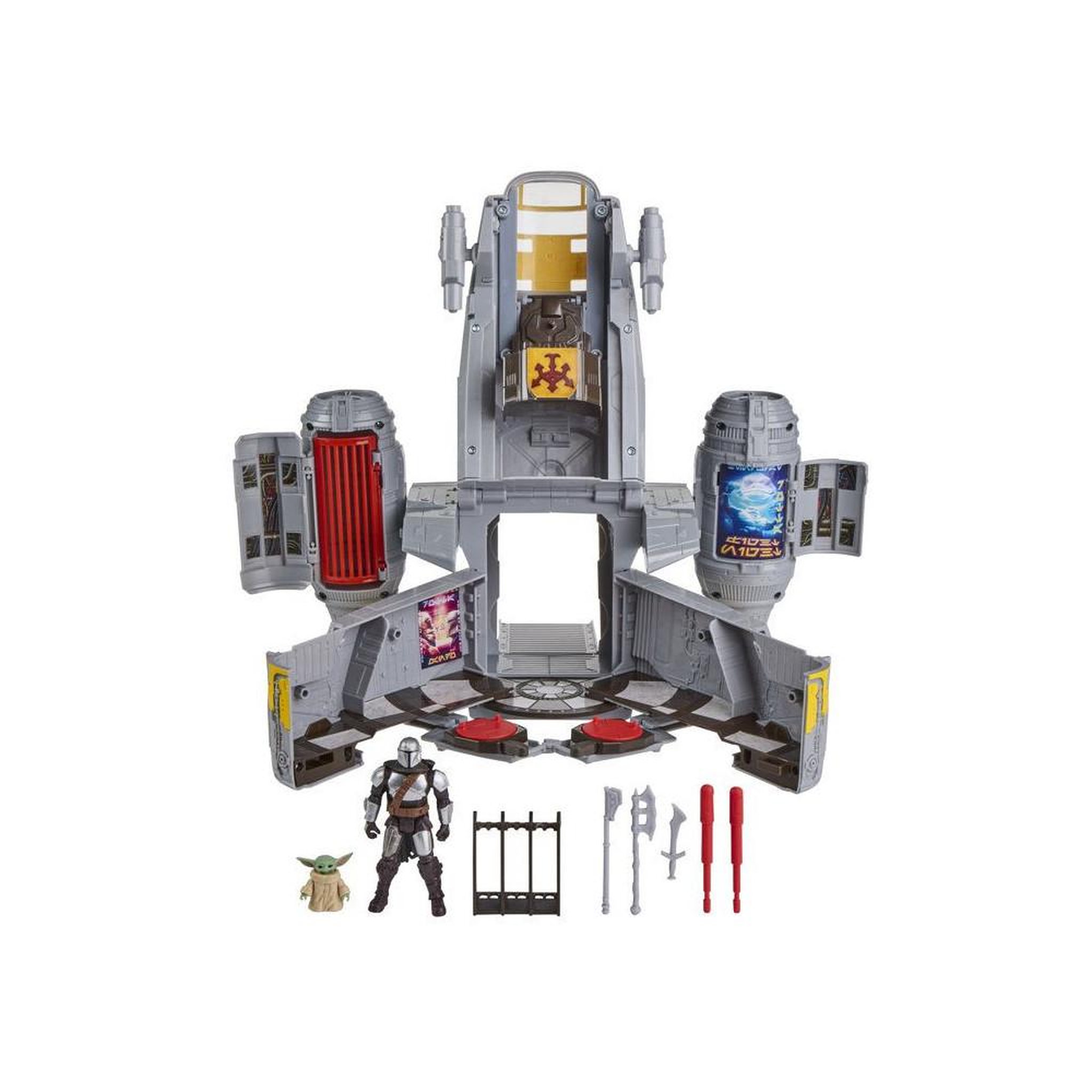 Voir la diapositive 2 : HASBRO Figurines et véhicule star wars mandalorian razor crest actionverse 2-en-1, 35 cm