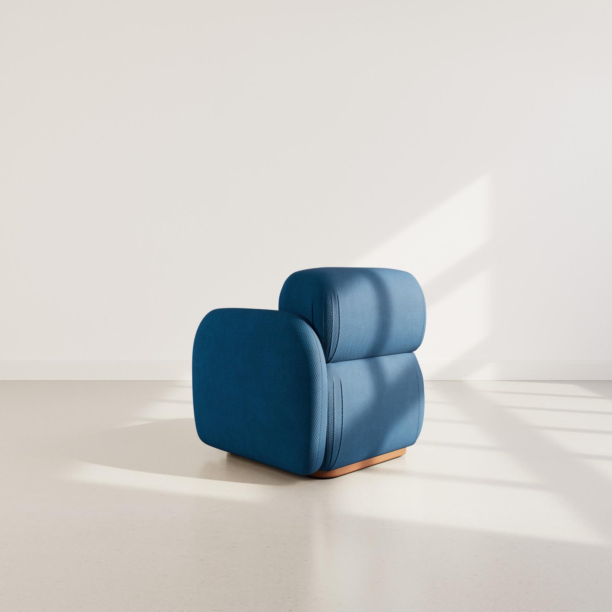 Voir la diapositive 6 : LISA DESIGN Penelope - module d'assise droit en velours texturé