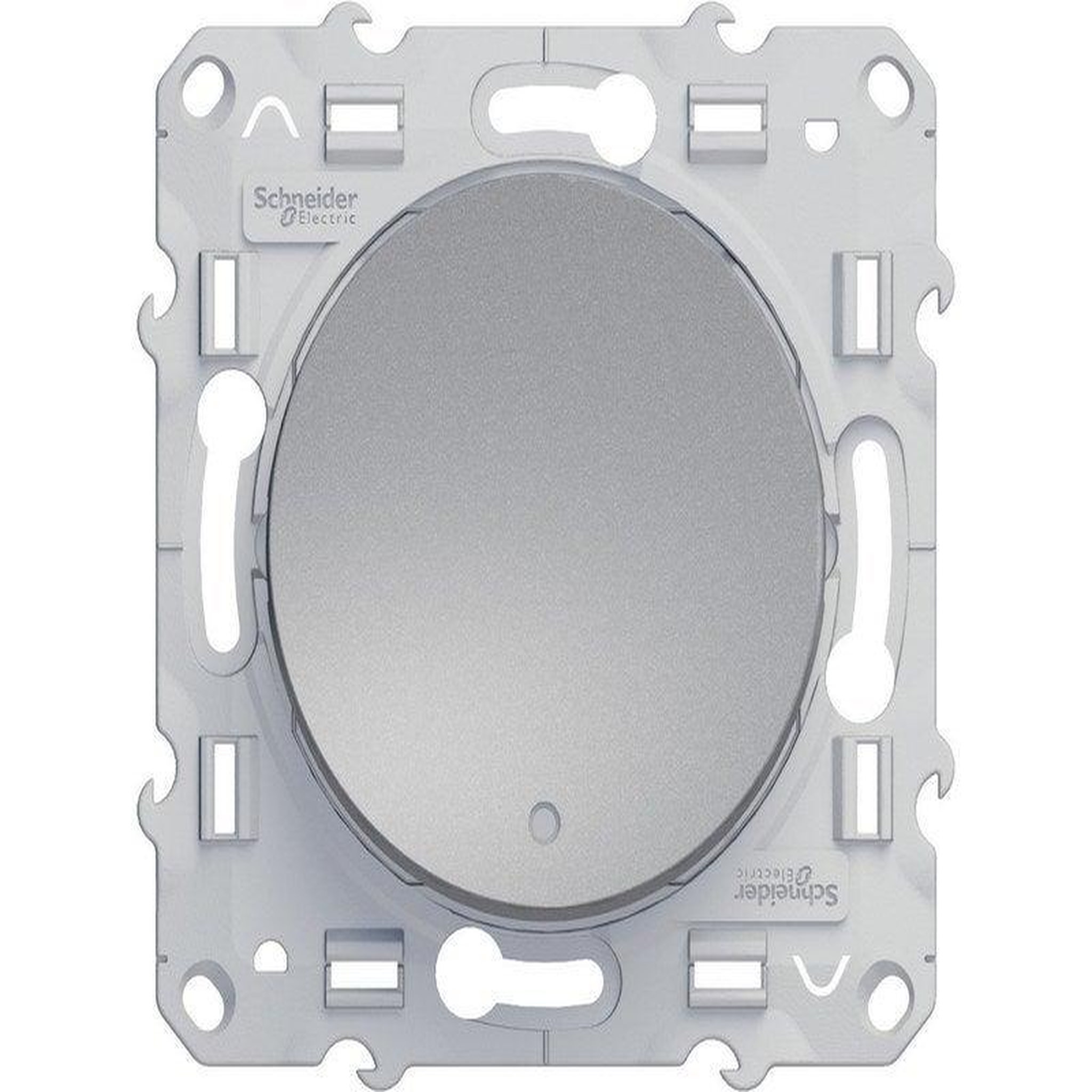 Schneider Electric Interrupteur VV, à voyant lumineux Odace, gris aluminium