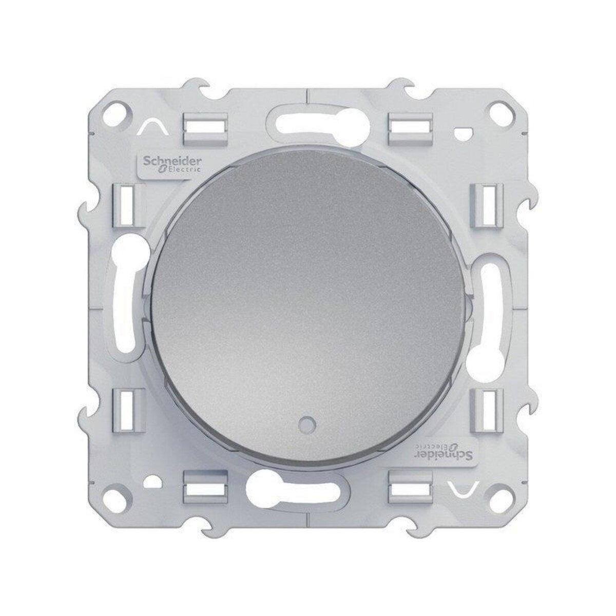 Schneider Electric Interrupteur VV, à voyant lumineux Odace, gris aluminium