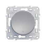 Schneider Electric Interrupteur VV, à voyant lumineux Odace, gris aluminium