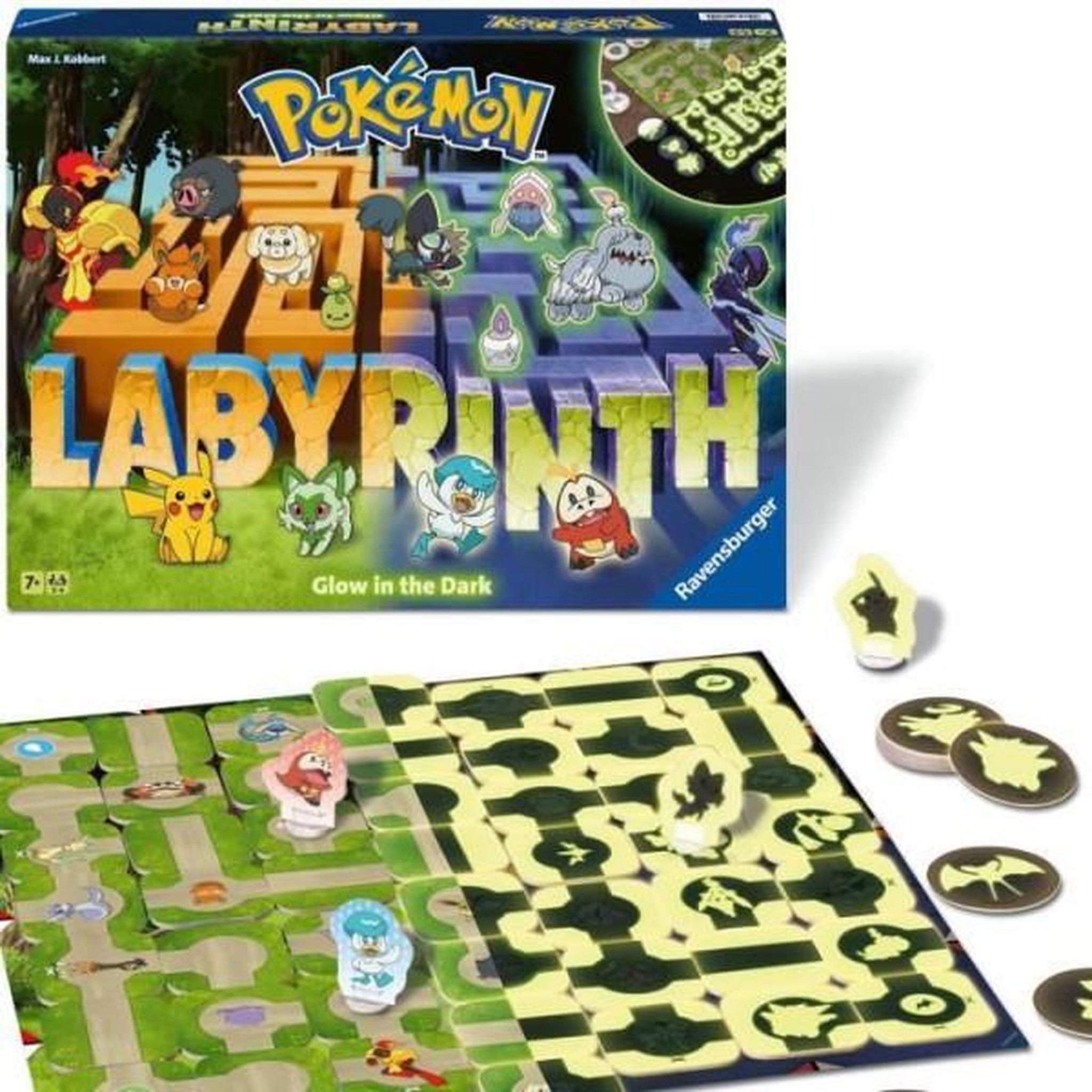 Voir la diapositive 3 : RAVENSBURGER Labyrinthe pokémon, jeu de société classique, glow in the dark, pour enfant et famille, des 7 ans, 22705, ravensburger