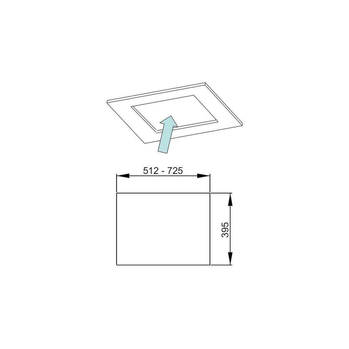 ROBLIN Hotte encastrable ALTIMA 57 INOX SANS MOTEUR