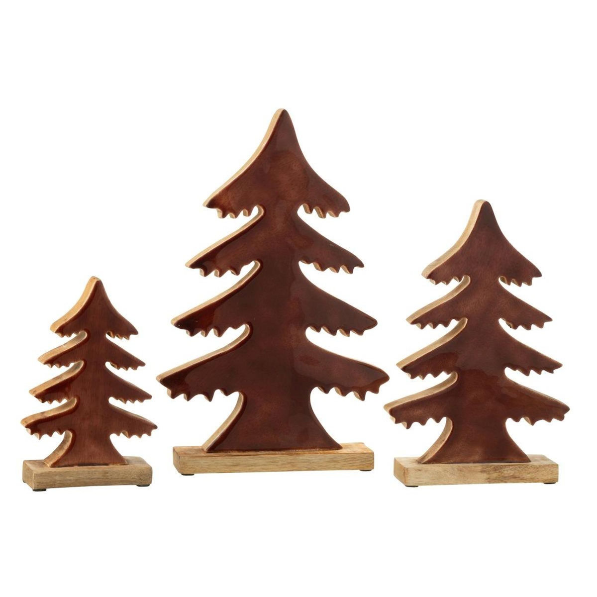 Paris Prix Sapin Déco en Bois  Cosy  35cm Marron