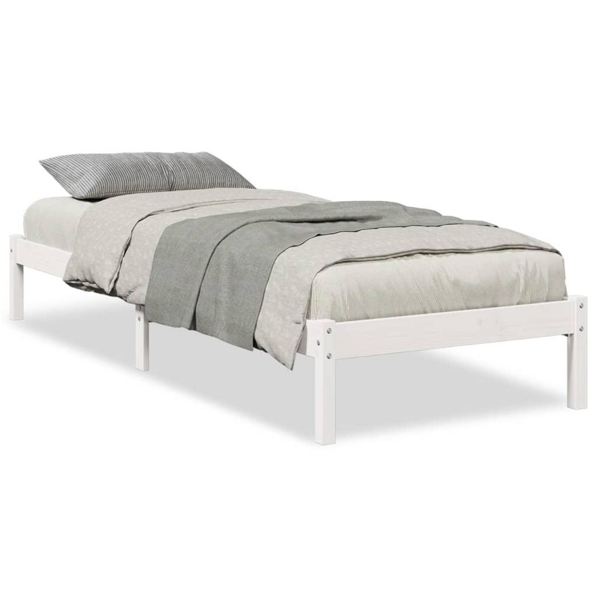 VIDAXL Cadre de lit extra long sans matelas 90x220 cm bois massif pin