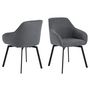 Voir la diapositive 2 : LISA DESIGN Juno - lot de 2 chaises pivotantes - pieds en acier - en tissu