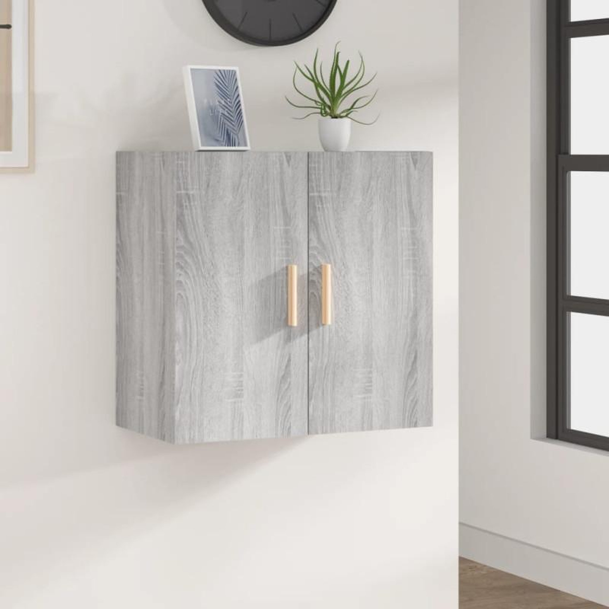 Voir la diapositive 1 : VIDAXL Armoire murale Sonoma gris 60x30x60 cm Bois d ingénierie