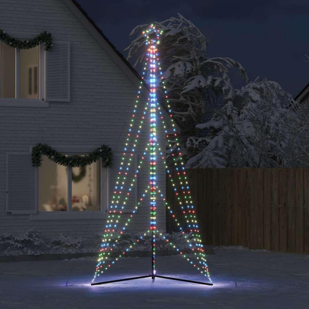 VIDAXL Sapin de Noël a LED 615 LED colorees 404,5 cm