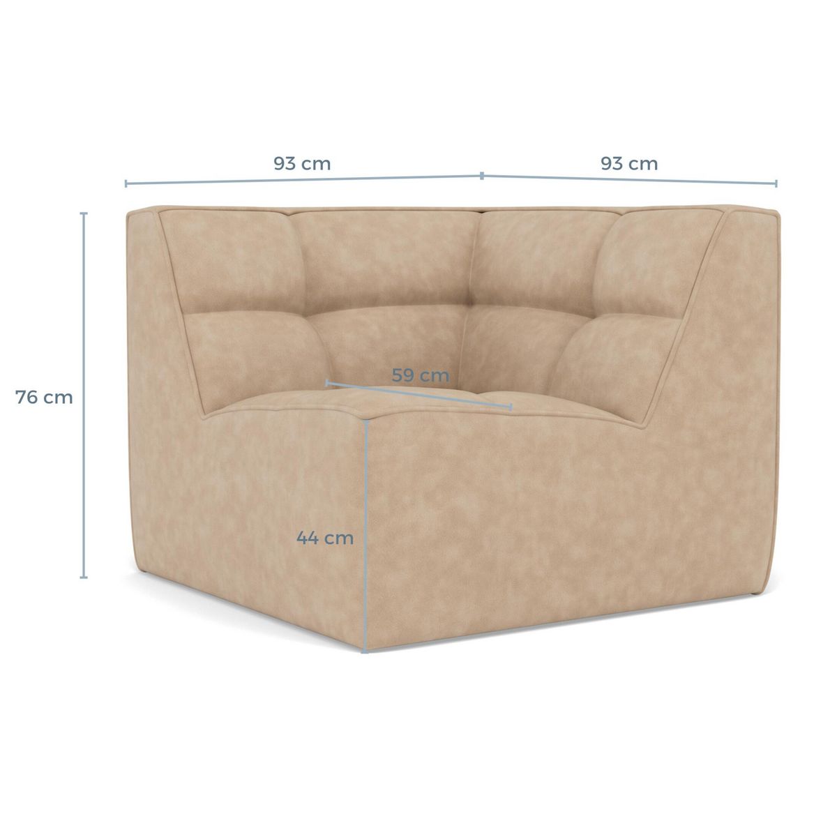 LISA DESIGN Alya - module d'angle en simili
