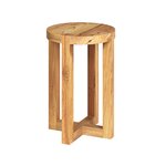 Rendez vous déco Tabouret rond en bois de teck recyclé H45,5 cm-Noé