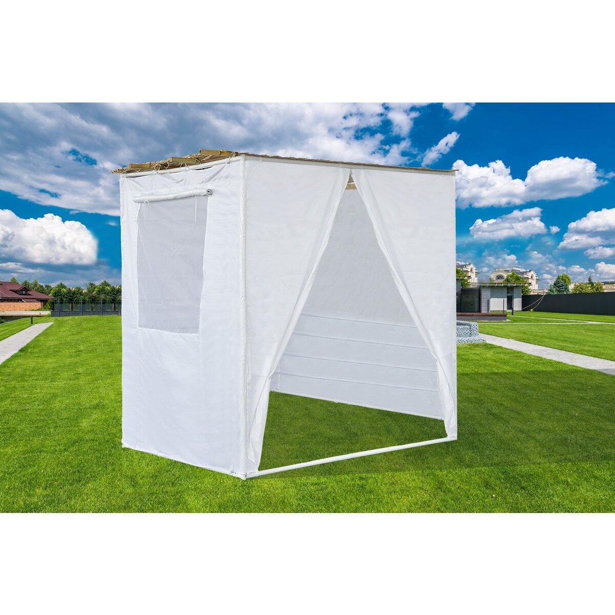 Habitat et Jardin Souccah en Kit NINA ajustable 2 x 2 avec 1 Rouleau de bambou et 2 tasseaux de bois