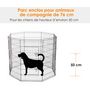Voir la diapositive 5 : PAWHUT Parc enclos acier pour chien animaux 1 porte 8 panneaux 76L x 61l cm noir