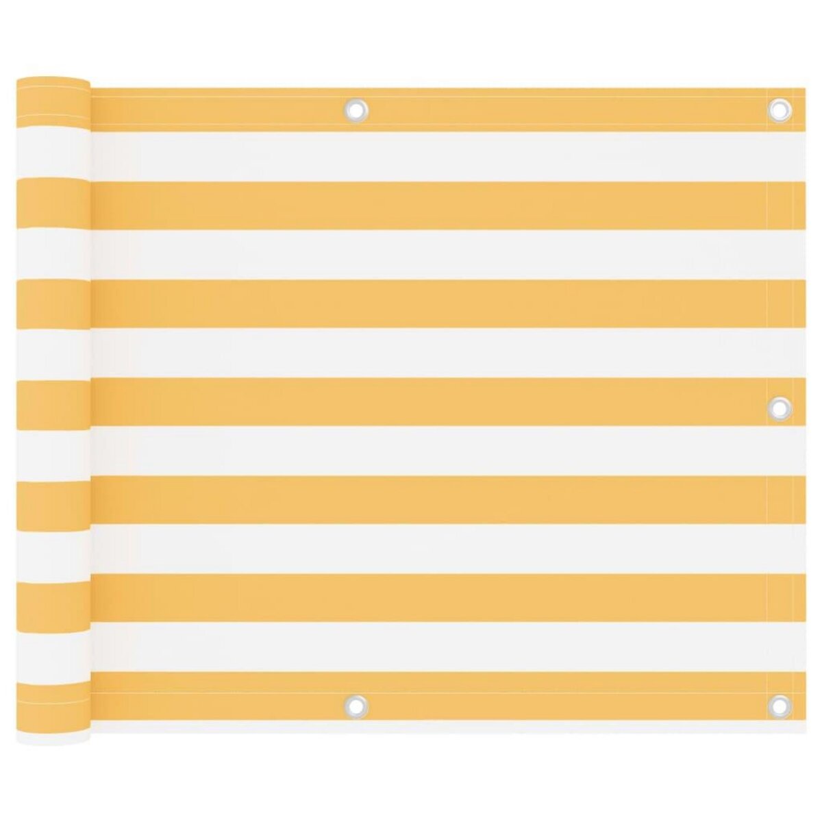 VIDAXL Ecran de balcon Blanc et jaune 75x600 cm Tissu Oxford