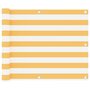 Voir la diapositive 1 : VIDAXL Ecran de balcon Blanc et jaune 75x600 cm Tissu Oxford