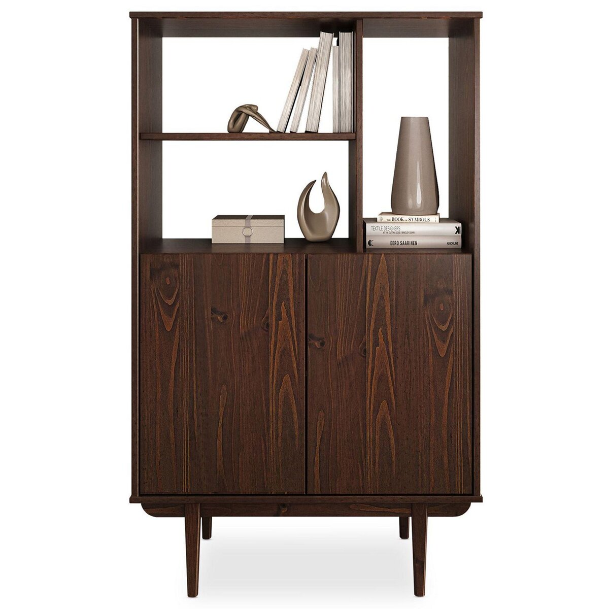 IDIMEX Buffet haut SIMONA H 133 cm en bois massif