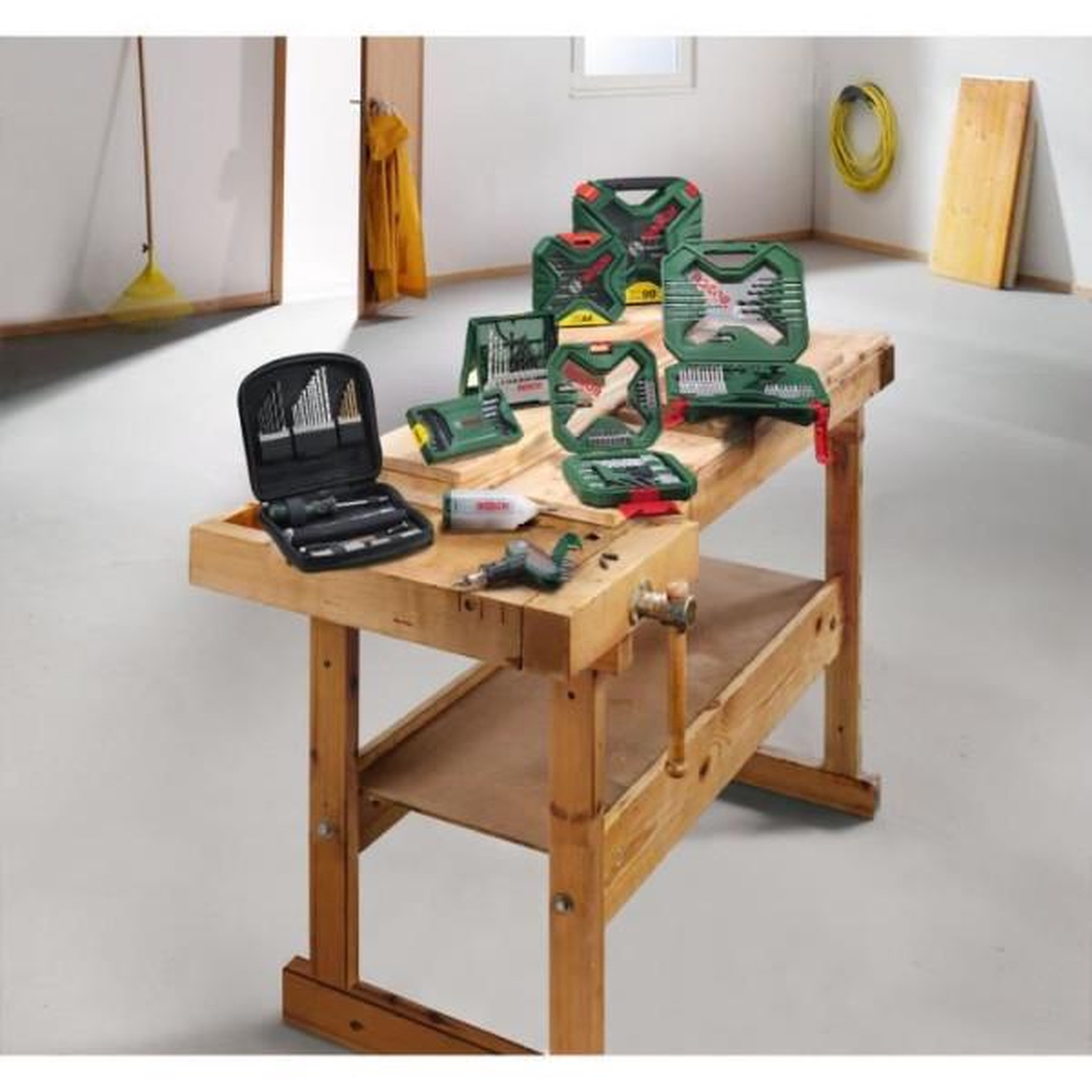 Voir la diapositive 3 : BOSCH Set mixte vissage-perçage bosch - coffret x-line titane de forets et d'embouts de vissage, 50 pieces