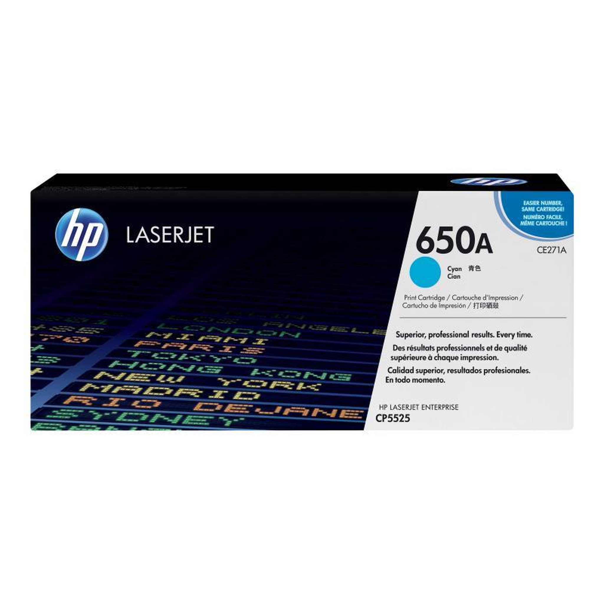 Voir la diapositive 2 : HP HP Cartridge No 650A HP650A HP 650A Cyan (CE271A)