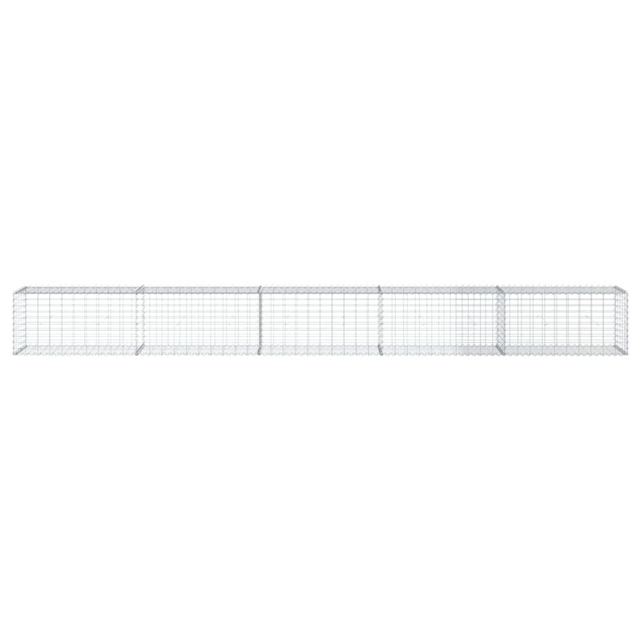 Voir la diapositive 3 : VIDAXL Panier gabion avec couvercle 500x50x50 cm fer galvanise