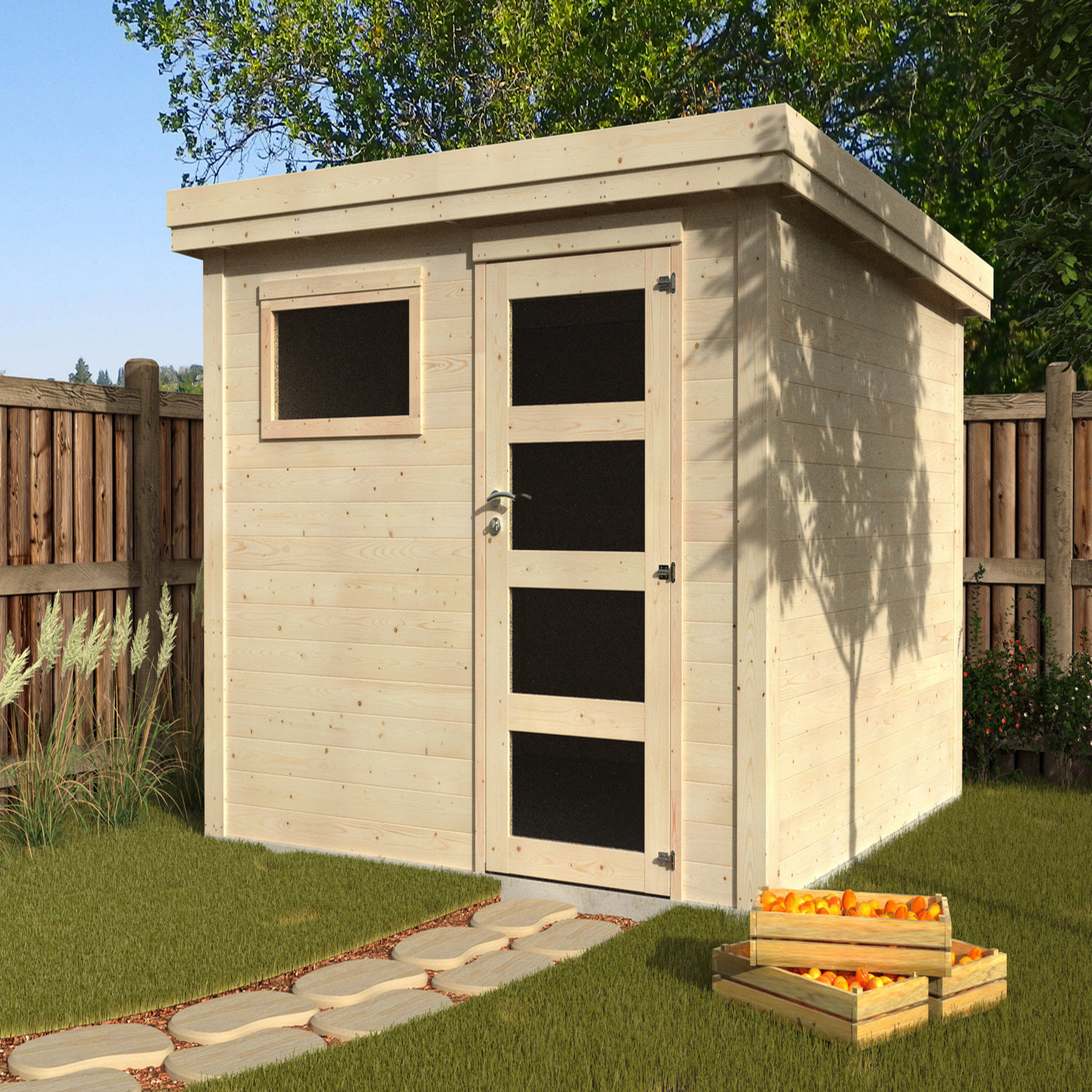 Voir la diapositive 1 : DECOR ET JARDIN Abri de jardin bois - 7,2m² - PAOLO