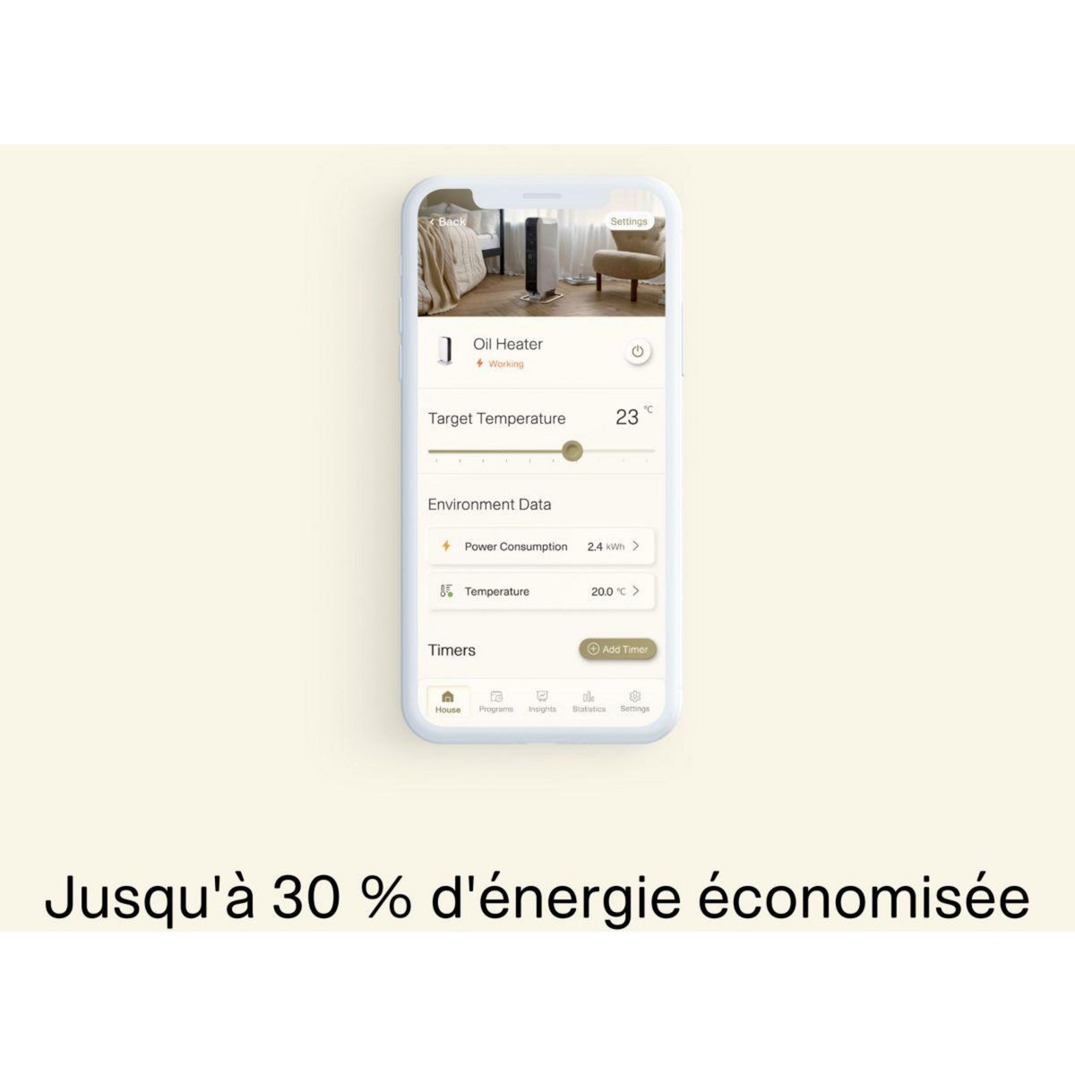 MILL Chauffage Bain d'huile OIL1500WIFI3BL