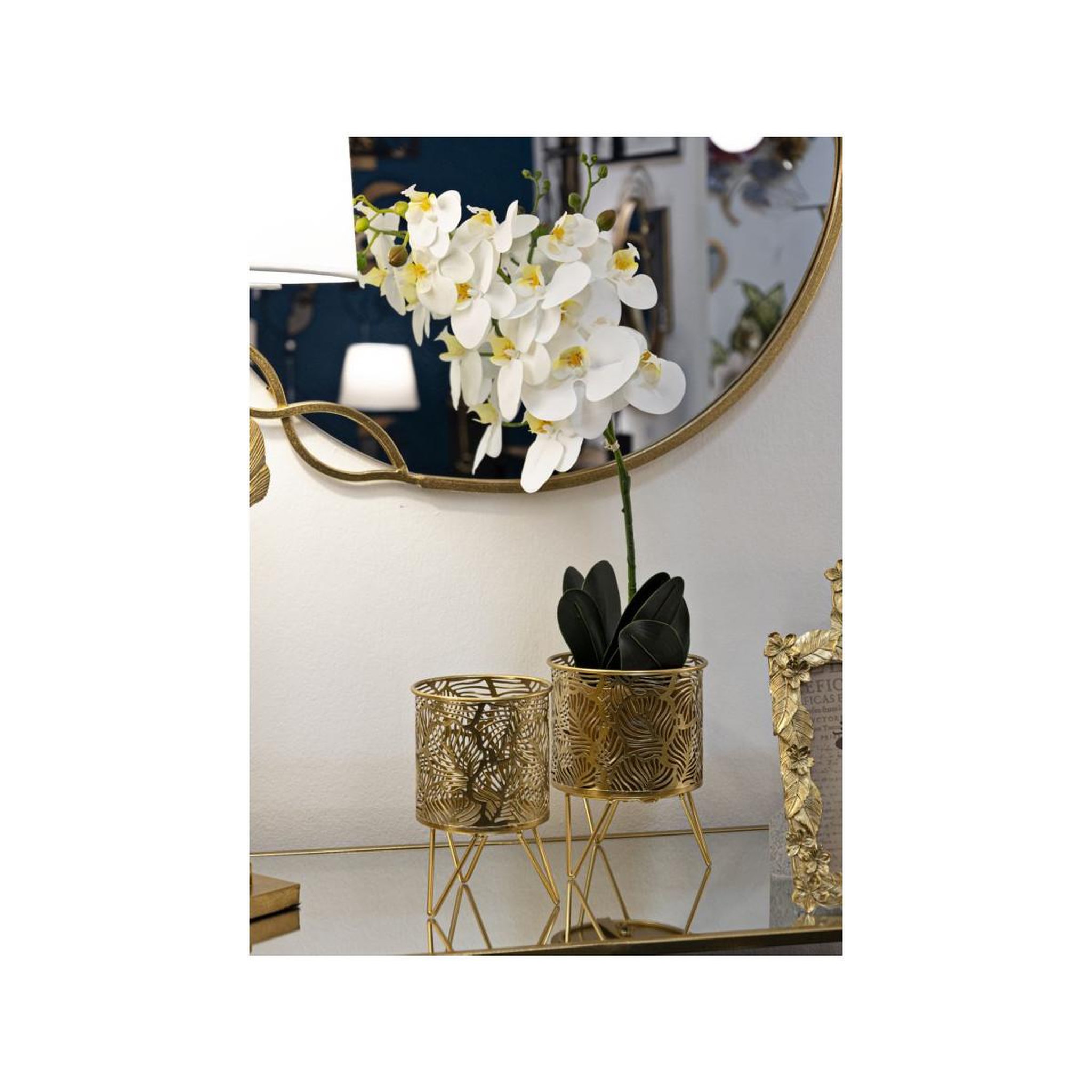 Voir la diapositive 5 : Paris Prix Lot de 2 cache-pots design  naty  20cm or