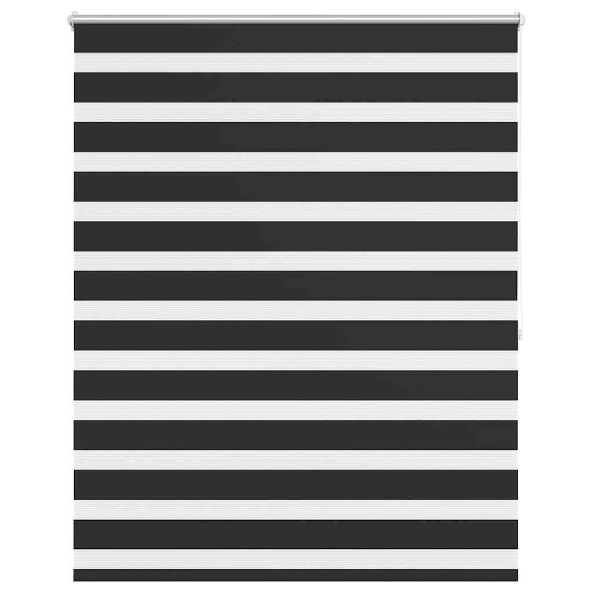 VIDAXL Store venitien zebre 120,9 x 175 cm, largeur du tissu 116,7 cm, noir