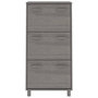 Voir la diapositive 3 : VIDAXL Armoire a chaussures HAMAR Gris clair 59,5x35x117 cm Pin massif