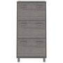 Voir la diapositive 3 : VIDAXL Armoire a chaussures HAMAR Gris clair 59,5x35x117 cm Pin massif