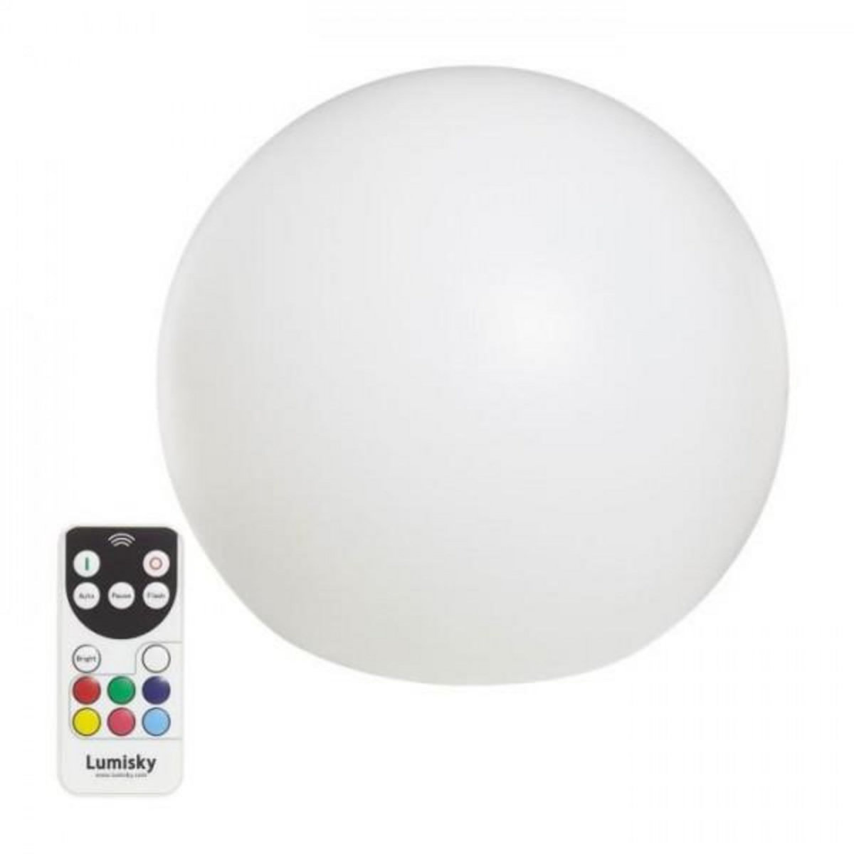 Lumisky LUMISKY - Boule lumineuse sans fil flottante LED - multicolore dimmable BOBBY - Ø50cm avec télécommande et socle a induction
