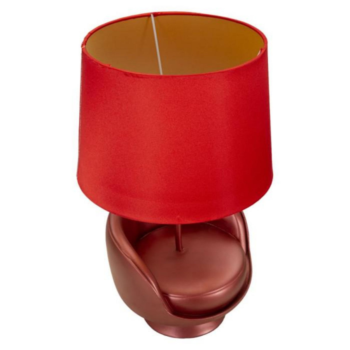 Paris Prix Lampe à Poser Déco  Midcentury  43cm Rouge