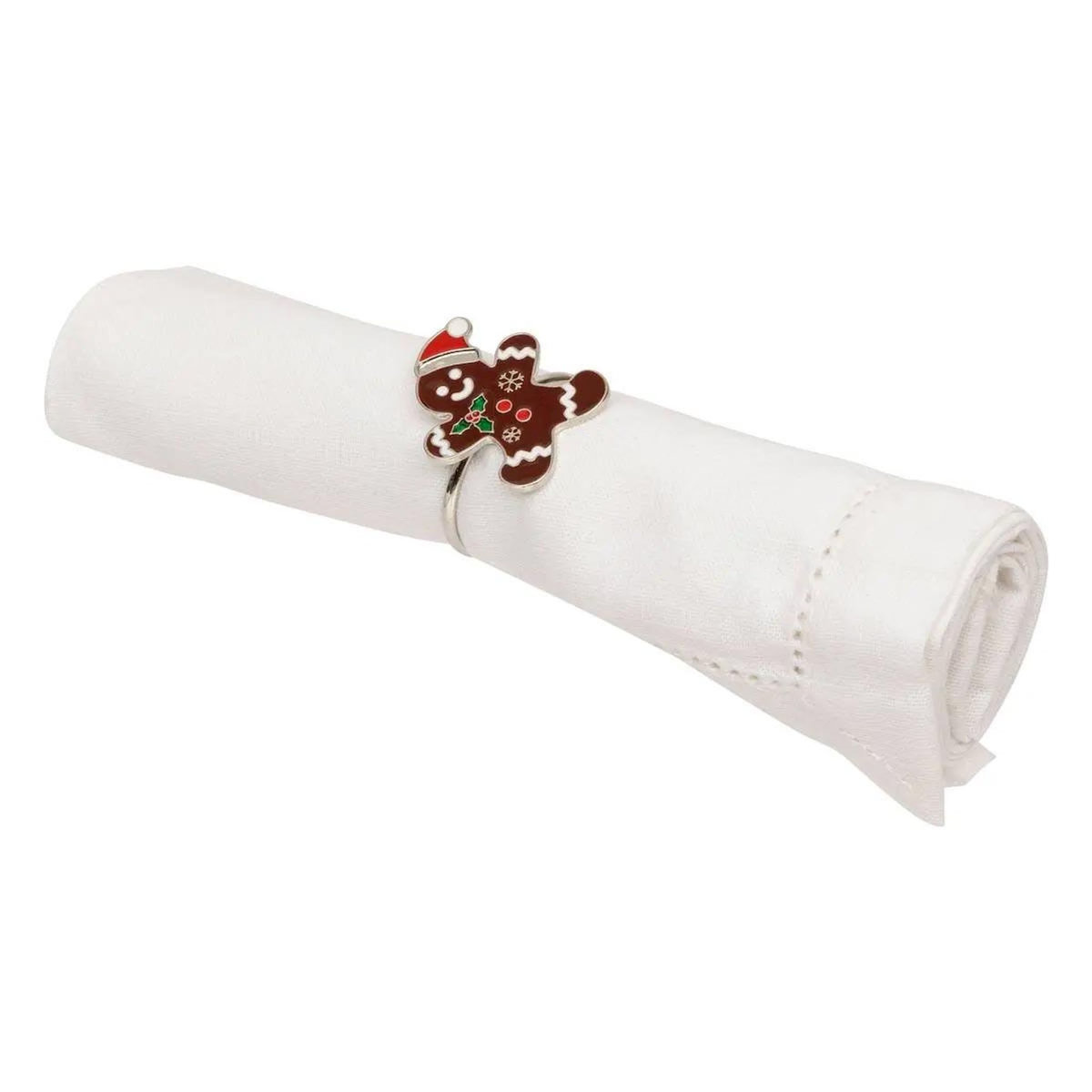 ATMOSPHERA Lot de 2 Ronds de Serviette  Pain d'Épices  4cm Marron