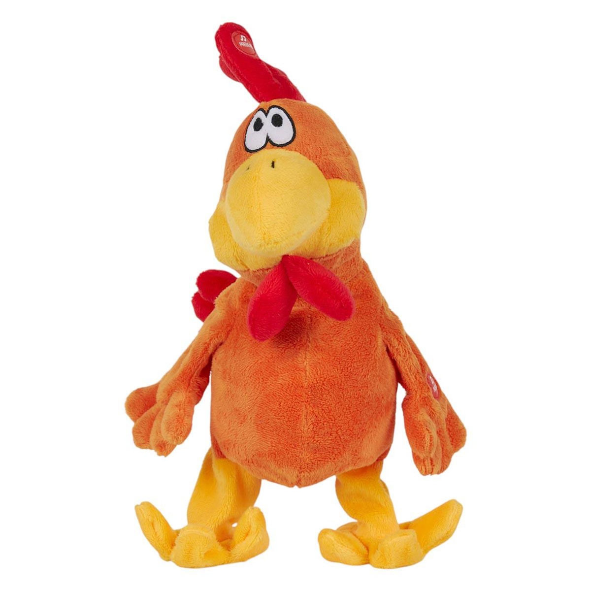 Paris Prix Peluche Animée Coq  Chanteur  30cm Multicolore