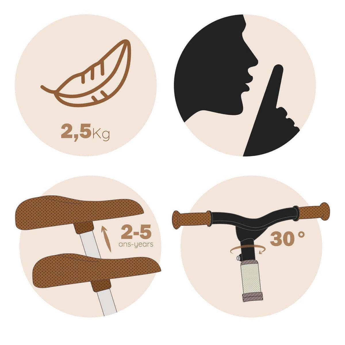 SMOBY Draisienne Smoby First Bike avec selle réglable