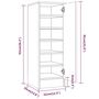 Voir la diapositive 6 : VIDAXL Meuble a chaussures Chene fume 32x35x92 cm Bois d'ingenierie
