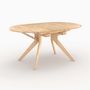 Voir la diapositive 3 : Rendez vous déco Table extensible en bois d'hévéa massif foncé 6 à 10 personnes - Oli