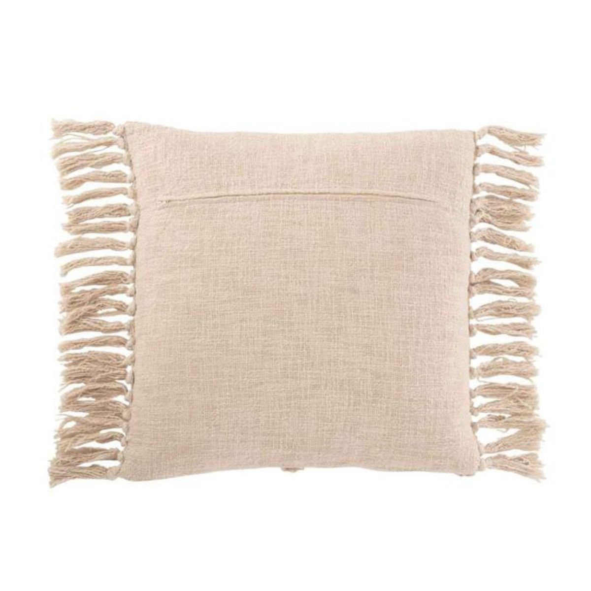 Paris Prix Coussin Déco Franges  Losange  50x50cm Crème