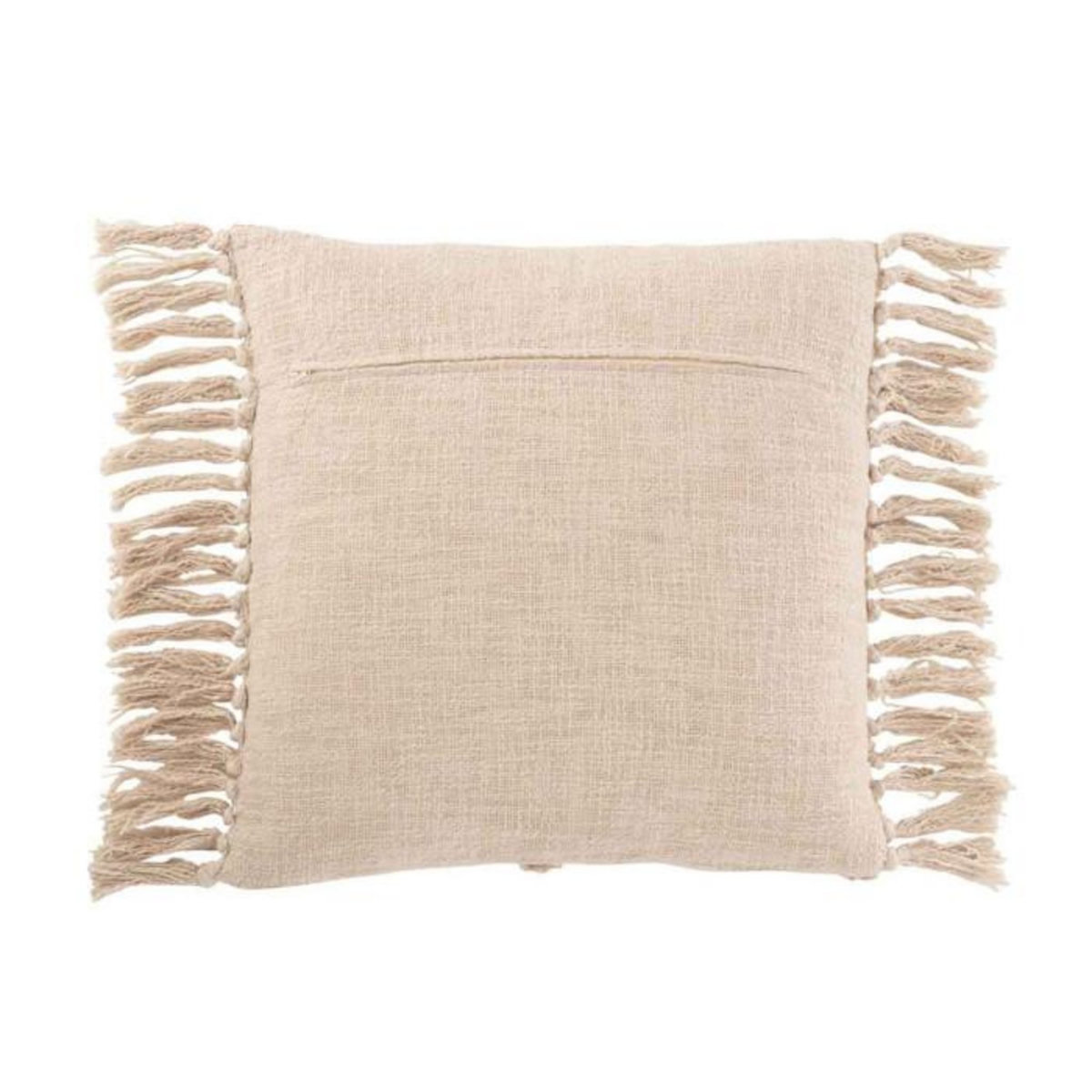 Paris Prix Coussin Déco Franges  Losange  50x50cm Crème