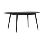 Rendez vous déco Table ovale 6/8 personnes extensible en bois noir 170/200 cm-Eddy