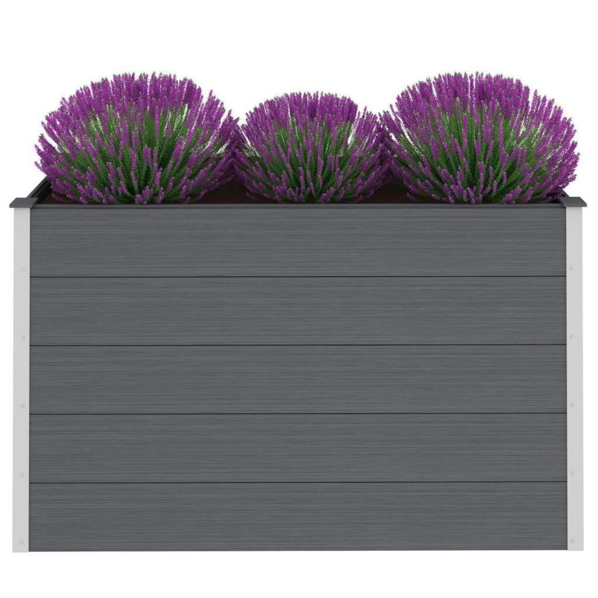 VIDAXL Lit sureleve de jardin WPC 150x50x91 cm Gris