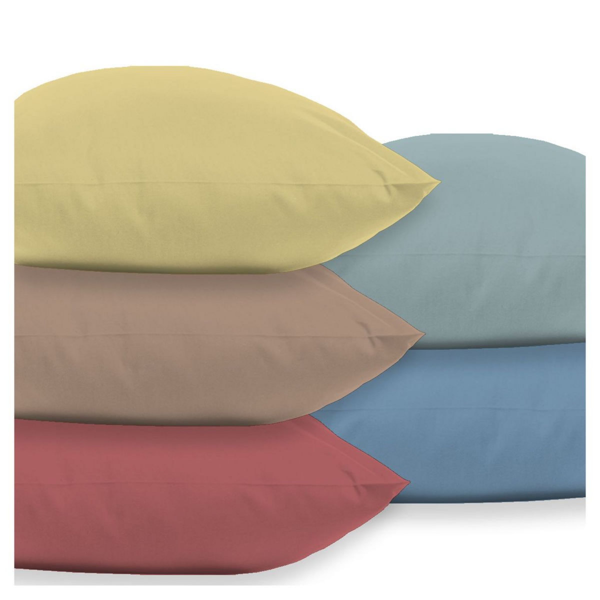 Taie d'oreiller unie en polycoton 51 fils 