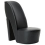 Voir la diapositive 1 : VIDAXL Chaise en forme de chaussure a talon haut noir similicuir