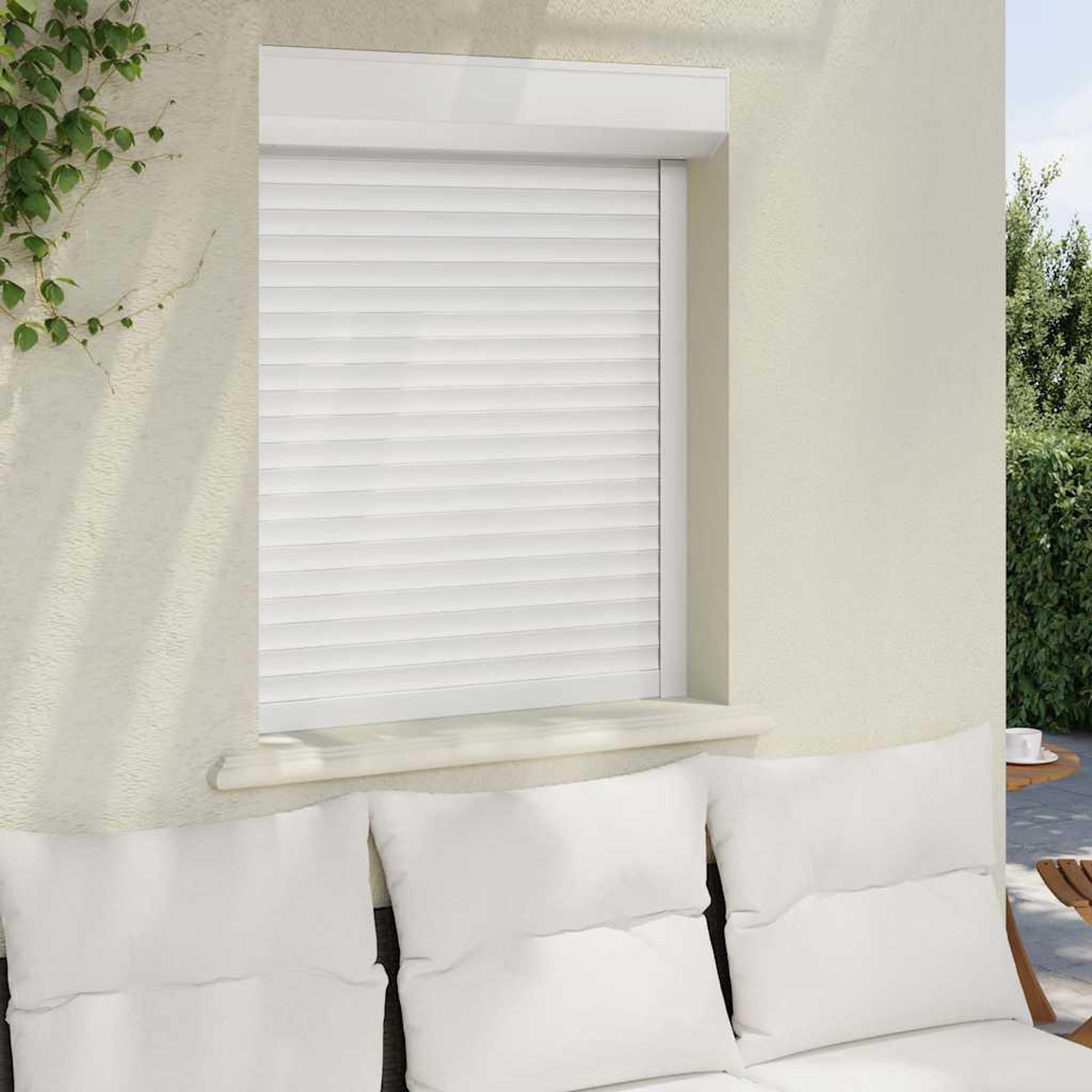 Voir la diapositive 3 : VIDAXL Volet roulant aluminium 80x100 cm blanc